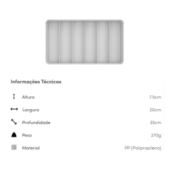 Organizador Colméia Logic 35x20x7,5cm Branco OU na internet