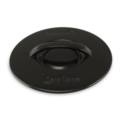 Tampa de cerâmica preta de 24cm da Ceraflame, com design simples e prático.