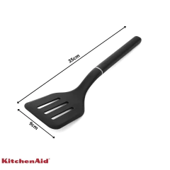 Espátula Perfurada 35cm Cozinha Nylon Preto Onix KitchenAid na internet