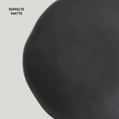 Conjunto C/ 06 Pratos Fundos Orgânico Preto Matte Ø 21,2cm Porto Brasil na internet