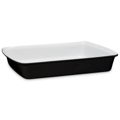 Travessa Assadeira Retangular 34x26x5,5cm 2500ml Preta Ceraflame Gourmet