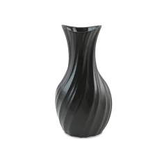 Vaso De Cerâmica Godê 32cm Preto Ceraflame Decor