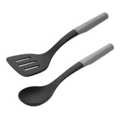 Kit Com Espátula Vazada E Colher Clássica Cinza KitchenAid - comprar online