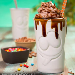 Copo De Cerâmica 500ml Zé In Love Mondoceram Branco Fosco/Algodão Doce na internet