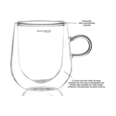 Conjunto C/ 2 Canecas Parede Dupla Com Alça 300ml Bugatti - Manufakt