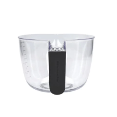 Jarra Medidora de 2 litros preta da KitchenAid, com design transparente e pegador preto.