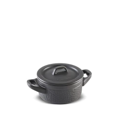 Mini Panela De Cerâmica Martelada+ 11cm 300ml Grafite
