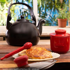 Colher De Cerâmica Boleadora De Mel/ Meleira Ceraflame Gourmet Amarelo - comprar online