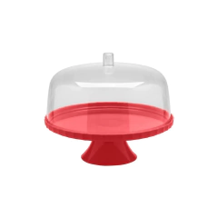 Boleira Festa 25 Cm Com Pé Vermelho OU