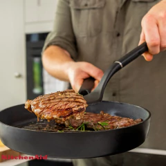 Espátula Turner Sólida Nylon Cozinha Preto Onix KitchenAid - Manufakt