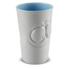 Copo De Cerâmica 500ml Zé Rostress Ceraflame Gourmet Branco Fosco/Azul Bebe - comprar online