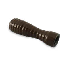 Cabo ondulado de cerâmica marrom/chocolate ergônomico