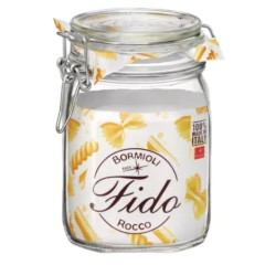 pote de vidro com tampa hermético com trava de metal