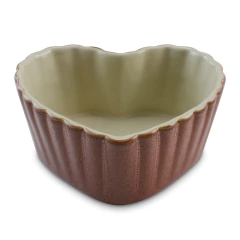 Tigela Ramequin Coração 13cm 350ml Ceraflame Gourmet Rosa Orgânico