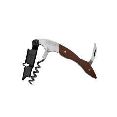 Saca-Rolhas Abridor De Vinhos Inox e Madeira LPrimeur Prana