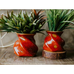 Vaso De Cerâmica Camélia 11cm Azul Reagente Ceraflame Decor - comprar online