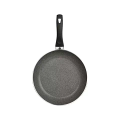 Figrideira redonda com o interior cinza e cabo sintético preto