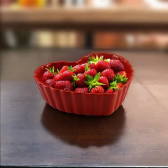 Forma Coração 24x21x6,5cm 1000ml Ceraflame Gourmet Vermelha - comprar online