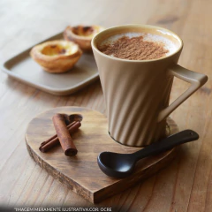 Caneca De Cerâmica Twist Tulipa 300ml Ceraflame Gourmet Branca - comprar online