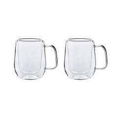 duas canecas de vidro para café ou chá