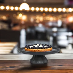 Prato P/ Bolo (Boleira) De Cerâmica Ceraflame Gourmet Twist Grafite - comprar online