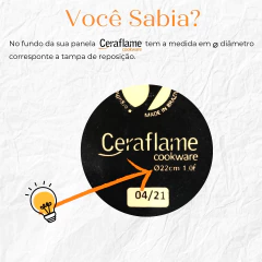 Tampa De Cerâmica P/ Panela Ceraflame New Premiere 16cm Chocolate - comprar online