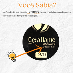 Tampa De Cerâmica P/ Panela Ceraflame New Premiere 16cm Preto - comprar online