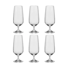 Jogo C/ 06 Taças De Cristal Para Cerveja 380Ml Alumina Crystal Oxford