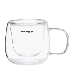 Conjunto C/ 2 Xícaras De Café Parede Dupla Com Alça 100ml Bugatti - comprar online