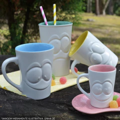 Caneca De Cerâmica 150ml Zé Tolerância Ceraflame Gourmet Branco Fosco/Pistache - comprar online