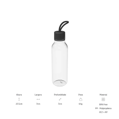 Garrafa Para Água Squeeze Liv 700ml Preta OU - comprar online
