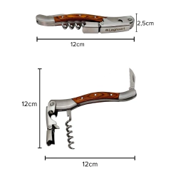 Saca-rolhas Grand Crue Sommelier Barbera Em Aço Inox e Madeira Escura Legnoart na internet
