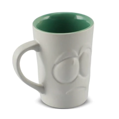 Caneca De Cerâmica 150ml Zé Tolerância Ceraflame Gourmet Branco Fosco/Pistache