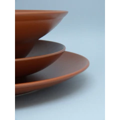 Prato De Porcelana Redondo Raso Sem Borda 29cm Terra Neo Fusion Rak Porcelanas - comprar online