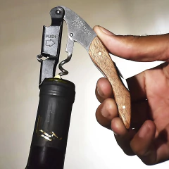 Saca-Rolhas Abridor De Vinhos Inox e Madeira LPrimeur Prana - comprar online