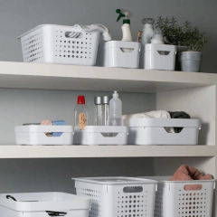 Caixa Organizadora Cube P Baixa 4,8 Litros Branco - Manufakt