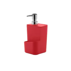 Dispenser Para Detergente E Esponja Trium 650ml Vermelho