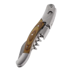 um Saca-Rolhas Mini, modelo Roero com acabamento de Madeira Faia  e aço inox da marca italiana Legnoart