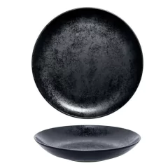 prato fundo redondo Rak Porcelanas cor preto carbono 