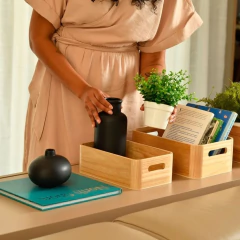 Caixa Domo 8L 22 x 33 x 12cm Paulownia OU - Manufakt