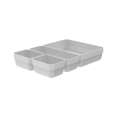 Conjunto Organizadores De Gaveta Logic Mini/M/G Branco Ou