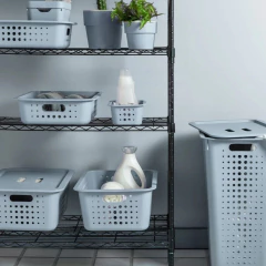 Cesta Organizadora G 14,5 Litros Chumbo OU - Manufakt