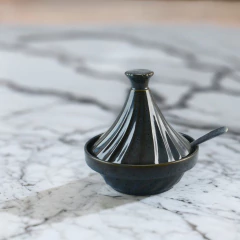 Mini Tagine Saleiro Twist De Cerâmica Ceraflame Gourmet Azul Orgânico - comprar online