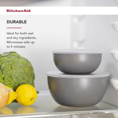 Imagem do Conjunto C/ 4 Tigelas De Preparação Multiuso Cinza KitchenAid