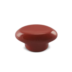 Pegador para panela na cor vermelha, com formato arredondado, ideal tampa de vidro Ceraflame.