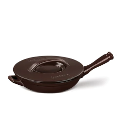 frigideira de cerâmica redonda com tampa de cerâmica, marca ceraflame, 100% cerâmica