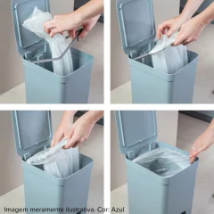 Imagem do Lixeira Com Pedal Trium 20 Litros Chumbo