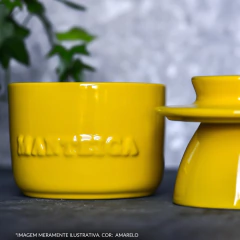 Manteigueira Francesa De Cerâmica 250 gr Ceraflame Gourmet Amarelo na internet