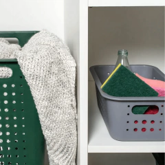 Cesta Organizadora M 5 Litros Chumbo Ou - comprar online