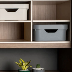 Caixa Organizadora Cube M 10,5 Litros Branco - Manufakt